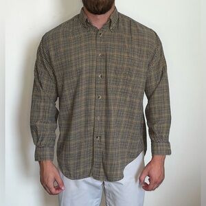 Nautica Casual Button Down Shirt brown size large